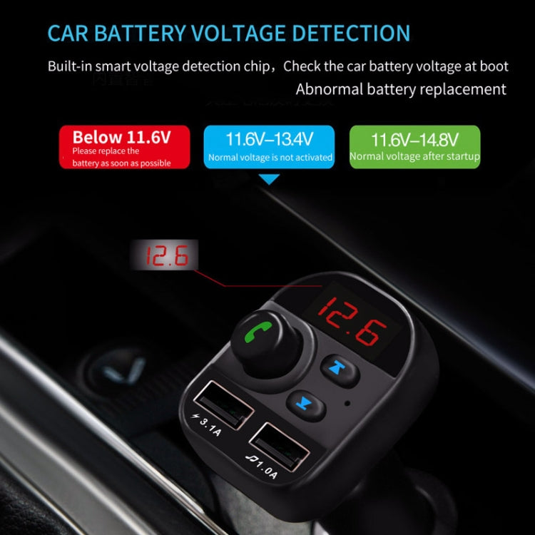805E Dual USB Charging Bluetooth FM Transmitter MP3 Music Player Car Kit, Support Hands-Free Call  & Read TF Card / U Disk Music, 805E - HoMEdemic™ 