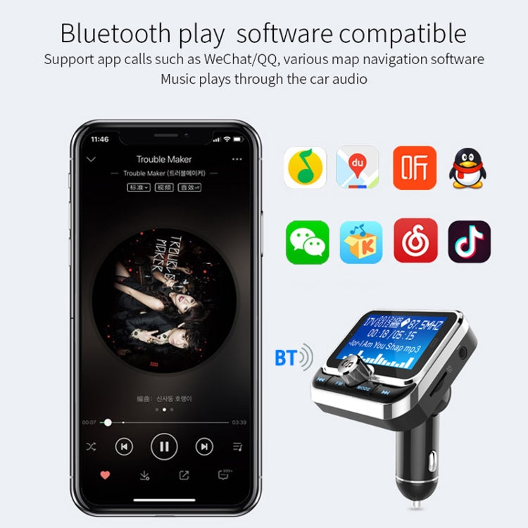 BC32 Dual USB Charging Bluetooth Hand-free Car Charger FM Transmitter MP3 Music Player Car Kit, Support Hands-Free Call & Micro SD Recording & Voltage Detection, BC32 - HoMEdemic™ 