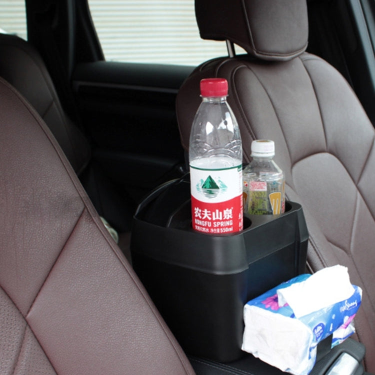 SHUNWEI SD-1605 Multifunction 3 in 1 Car Cup Holder Drink Bottle Can Garbage Can Portable Vehicle Trash Can Bin Rubbish Bin Organizer, SD-1605 Black, SD-1605 Khaki - HoMEdemic™ 