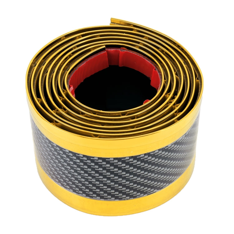 Universal Electroplate Carbon Fibre Car Door Threshold Decoration Strip Decorative Sticker, Size : 5CM x 2M, 5CM x 2M (Gold), 5CM x 2M (Red), 5CM x 2M (Silver) - HoMEdemic™ 