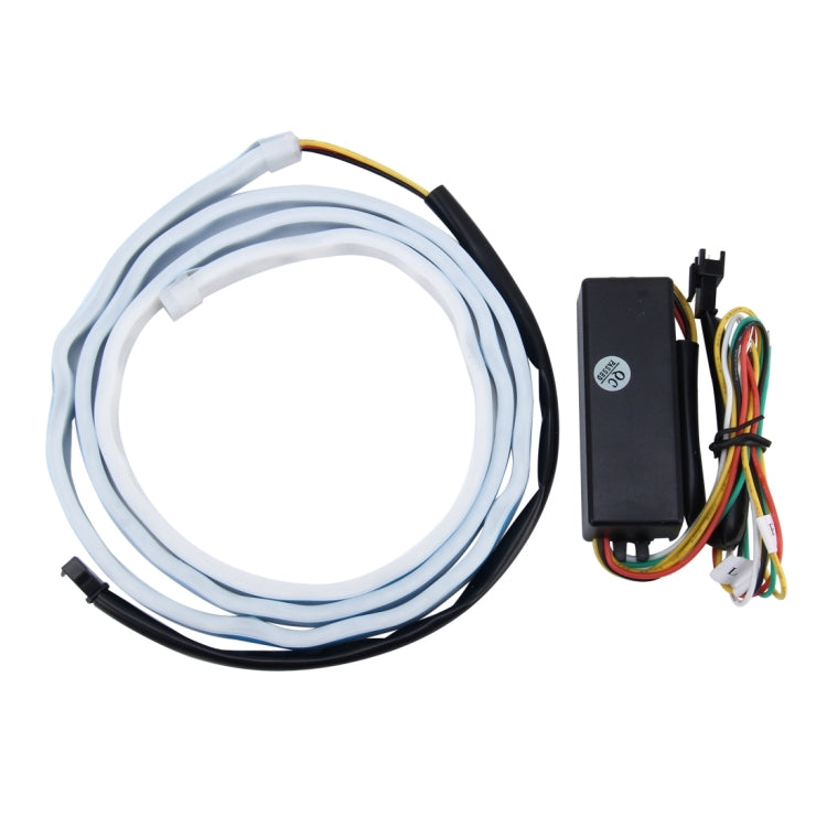 1.5m Car Auto Waterproof Universal Four Color Rear Flowing Light Tail Box Lights with Tail Light Controller, Ice Blue Light Driving Light, White Light Reversing Light, Red Light Brake Light, Yellow Light Turn Signal Light, LED Lamp Strip Tail Decoration - HoMEdemic™ 