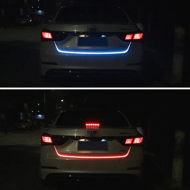 1.5m Car Auto Waterproof Universal Four Color Rear Flowing Light Tail Box Lights with Tail Light Controller, Ice Blue Light Driving Light, White Light Reversing Light, Red Light Brake Light, Yellow Light Turn Signal Light, LED Lamp Strip Tail Decoration - HoMEdemic™ 