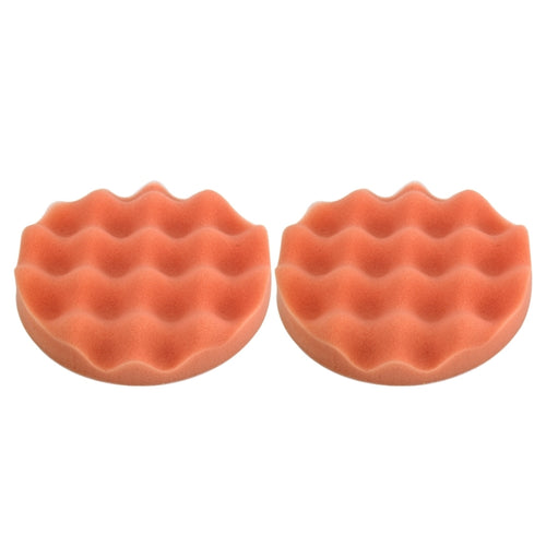 2 PCS Car Wax Sponge Round and Wavy Shape Sponge High-density Waxing Sponge，Size:15 x 15cm - HoMEdemic™ 