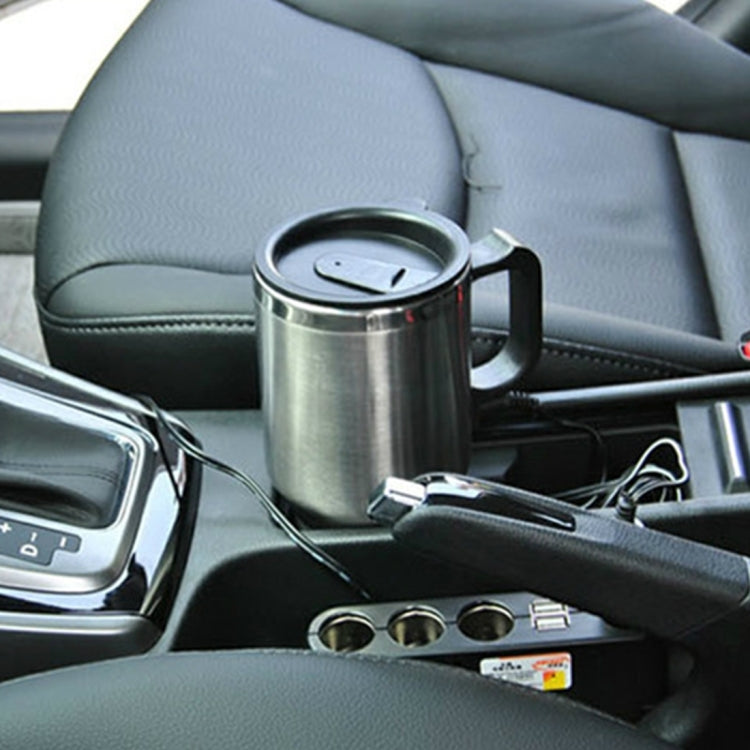 Stainless Steel Electric Smart Mug 12V Car Electric Kettle Heated Mug Car Coffee Cup With Charger Cigarette Lighter Heating Cup Kettle Vacuum Insulated Water Heater Mug, Smart Mug - HoMEdemic™ 