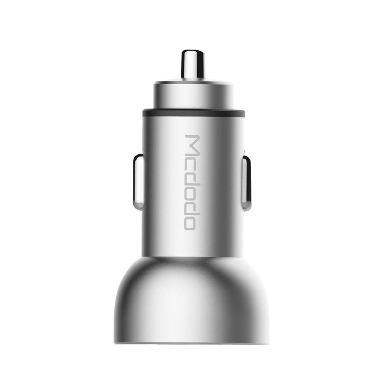 Mcdodo CC-3871 2-Ports USB LED Smart Digital Display Car Charger, For iPhone, iPad, Samsung, HTC, Sony, LG, Huawei, Lenovo, and other Smartphones or Tablet(Silver) - HoMEdemic™ 