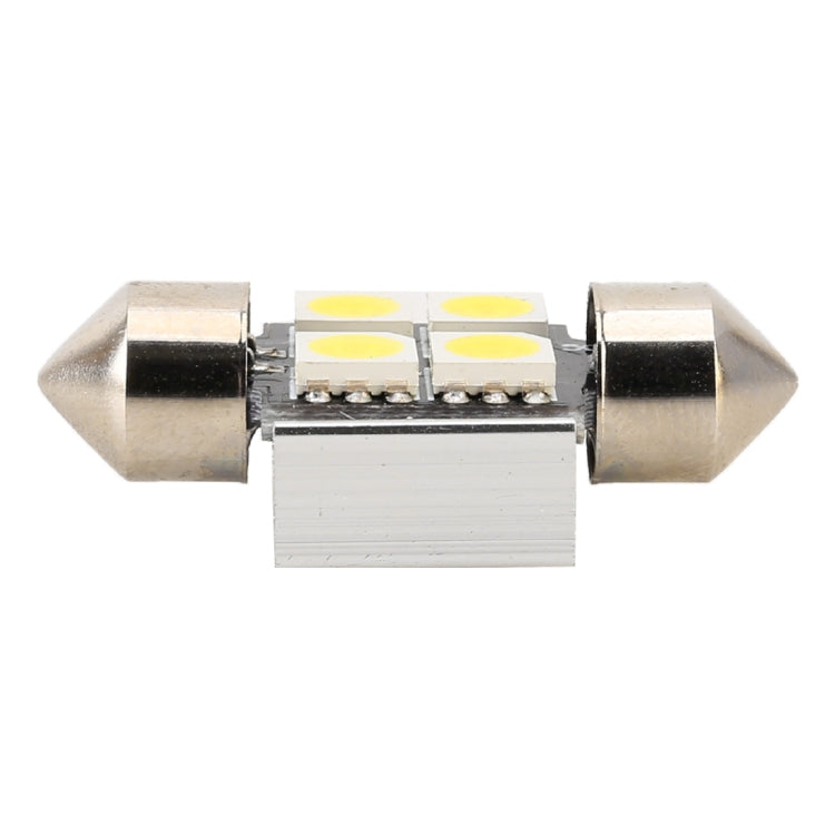 10 PCS 31mm DC12V / 2W / 7000K / 80LM 4LEDs SMD-5050 Car Reading Lamp, 31mm, 4LEDs SMD-5050 - HoMEdemic™ 