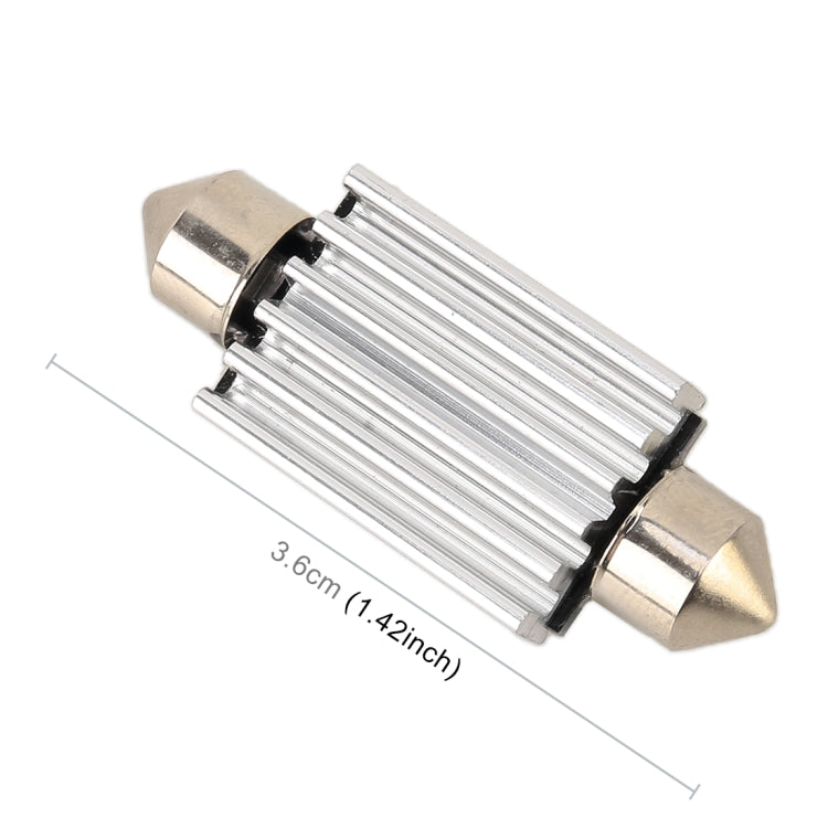 10 PCS 36mm DC12V / 2W / 7000K / 80LM 6LEDs SMD-5050 Car Reading Lamp, 36mm, 6LEDs SMD-5050 - HoMEdemic™ 