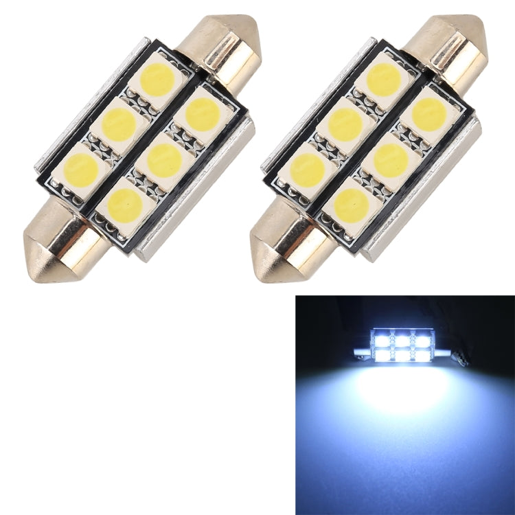 10 PCS 39mm DC12V / 2W / 7000K / 80LM 6LEDs SMD-5050 Car Reading Lamp, 39mm, 6LEDs SMD-5050 - HoMEdemic™ 