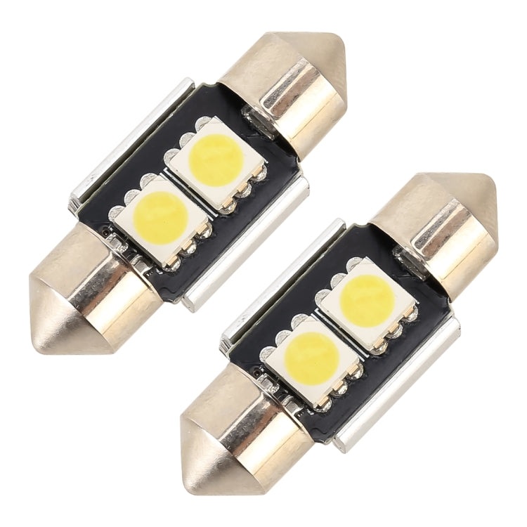 10 PCS 31mm DC12V / 1.7W / 7000K / 70LM 2LEDs SMD-5050 Car Reading Lamp, 31mm, 2LEDs SMD-5050 - HoMEdemic™ 