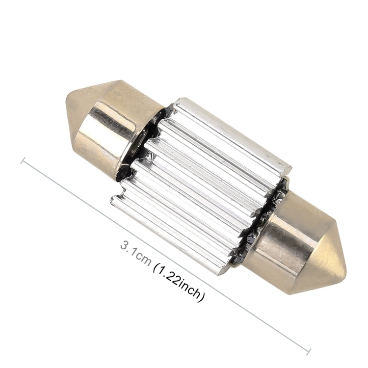 10 PCS 31mm DC12V / 1.7W / 7000K / 70LM 2LEDs SMD-5050 Car Reading Lamp, 31mm, 2LEDs SMD-5050 - HoMEdemic™ 