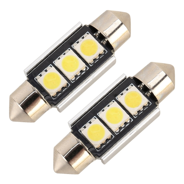10 PCS 36mm DC12V / 1.7W / 7000K / 70LM 3LEDs SMD-5050 Car Reading Lamp, 36mm, 3LEDs SMD-5050 - HoMEdemic™ 