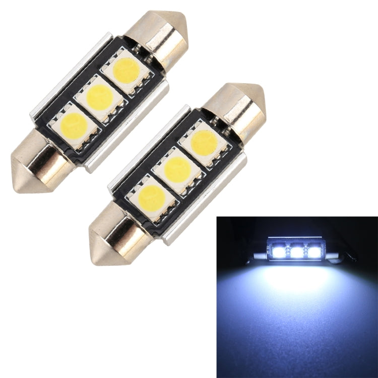 10 PCS 36mm DC12V / 1.7W / 7000K / 70LM 3LEDs SMD-5050 Car Reading Lamp, 36mm, 3LEDs SMD-5050 - HoMEdemic™ 