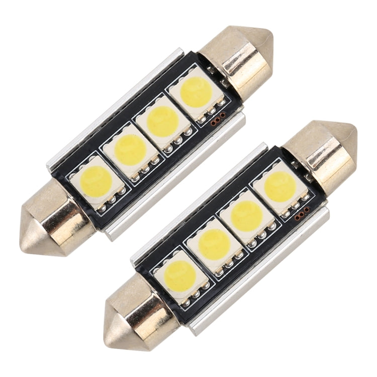 10 PCS 41mm DC12V / 1.7W / 7000K / 70LM 4LEDs SMD-5050 Car Reading Lamp, 41mm, 4LEDs SMD-5050 - HoMEdemic™ 