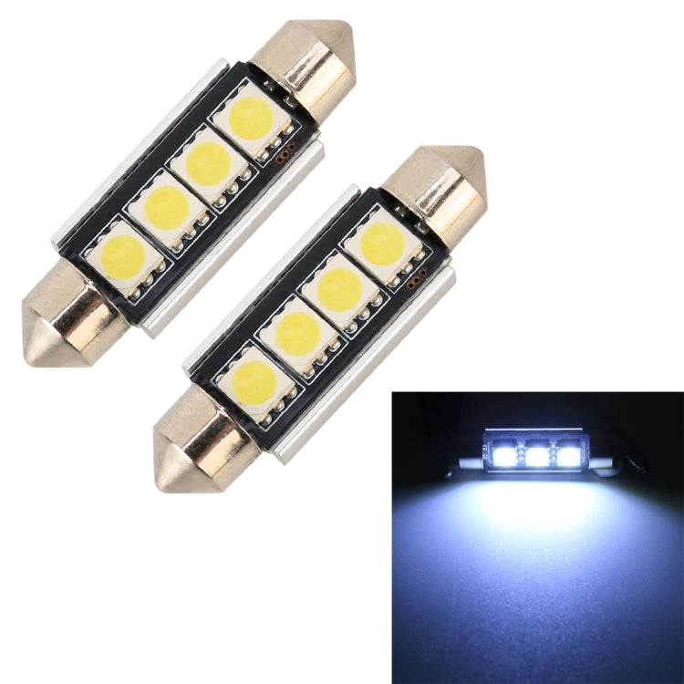 10 PCS 41mm DC12V / 1.7W / 7000K / 70LM 4LEDs SMD-5050 Car Reading Lamp, 41mm, 4LEDs SMD-5050 - HoMEdemic™ 