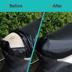 Waterproof Motorcycle Black Leather Seat Cover Prevent Bask In Seat Scooter Cushion Protect, Size: M, Length: 48-54cm; Width: 25-35cm, Length: 48-54cm; Width: 25-35cm - HoMEdemic™ 