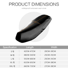 Waterproof Motorcycle Black Leather Seat Cover Prevent Bask In Seat Scooter Cushion Protect, Size: M, Length: 48-54cm; Width: 25-35cm, Length: 48-54cm; Width: 25-35cm - HoMEdemic™ 