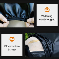 Waterproof Motorcycle Black Leather Seat Cover Prevent Bask In Seat Scooter Cushion Protect, Size: S, Length: 42-47cm; Width: 20-30cm, Length: 42-47cm; Width: 20-30cm - HoMEdemic™ 
