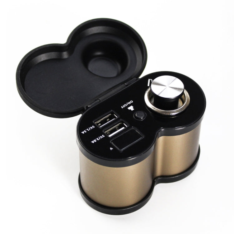 Portable Motorcycle Aluminum Alloy Dual USB Charger Cigarette Lighter
