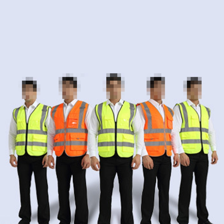 XL Reflective Fluorescent Vest Safty Cloth Driving School Construction Traffic Safty Warning Working Cloth, XL Vest