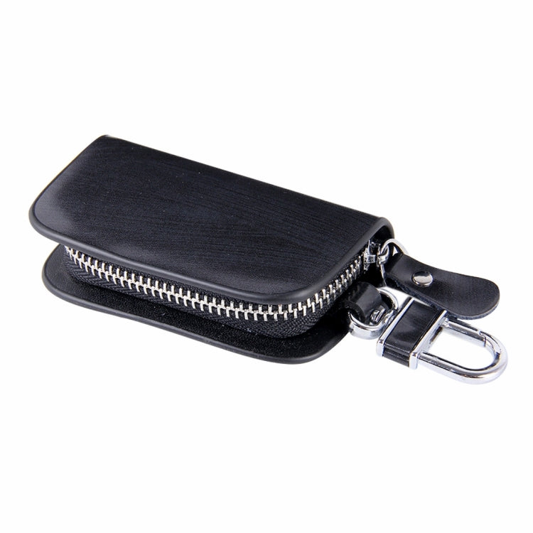 Universal Leather Wood Grain Texture Waist Hanging Zipper Wallets Key Holder Bag (No Include Key) - HoMEdemic™ 