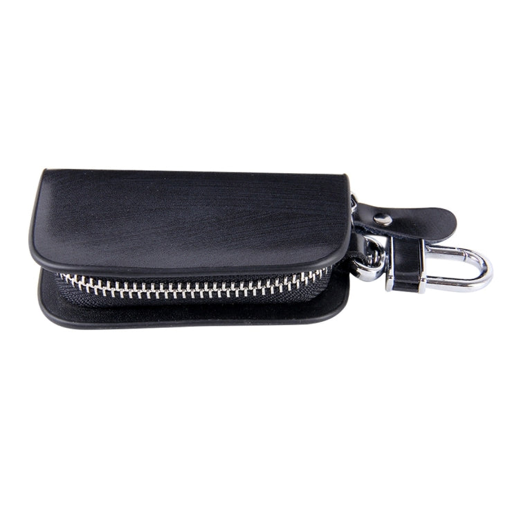 Universal Leather Wood Grain Texture Waist Hanging Zipper Wallets Key Holder Bag (No Include Key) - HoMEdemic™ 