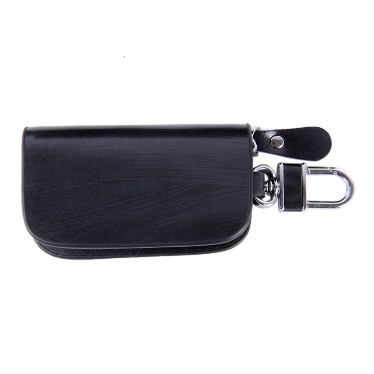 Universal Leather Wood Grain Texture Waist Hanging Zipper Wallets Key Holder Bag (No Include Key) - HoMEdemic™ 