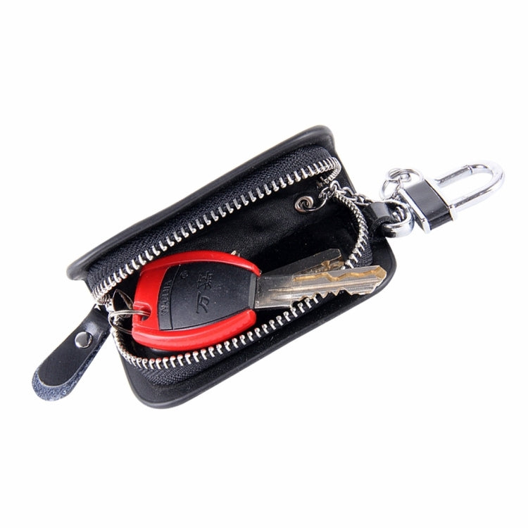 Universal Leather Wood Grain Texture Waist Hanging Zipper Wallets Key Holder Bag (No Include Key) - HoMEdemic™ 
