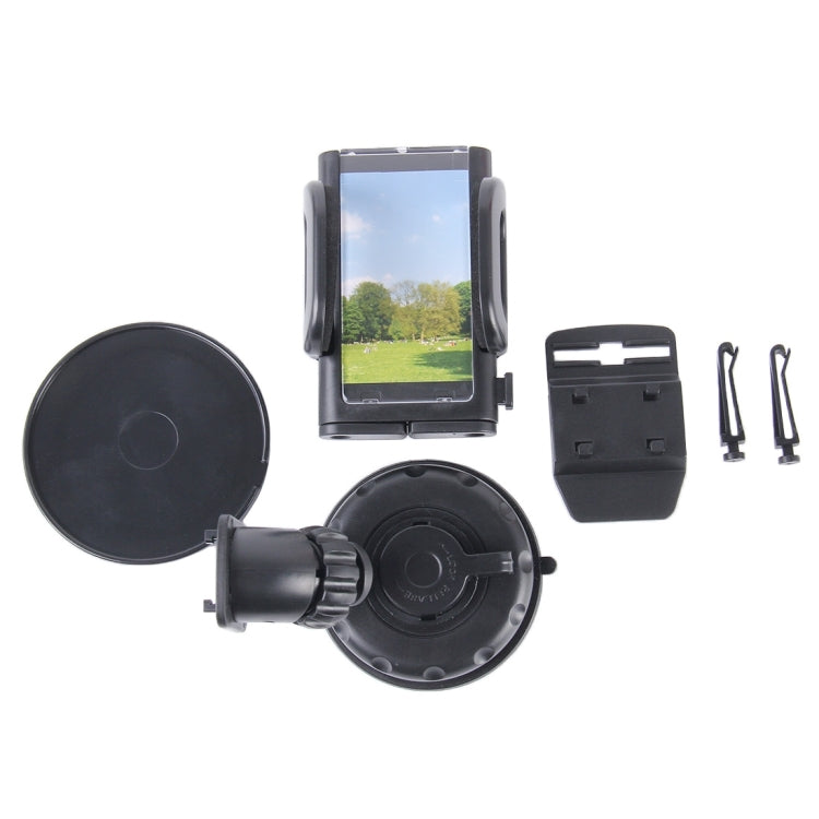 SHUNWEI SD-1121G Car Phone Multi-functional Mount Holder, Windshield / Dashboard Universal Car Mobile Phone Cradle, For iPhone, Galaxy, Huawei, Xiaomi, Sony, LG, HTC, Google and other iOS / Android Smartphones - HoMEdemic™ 