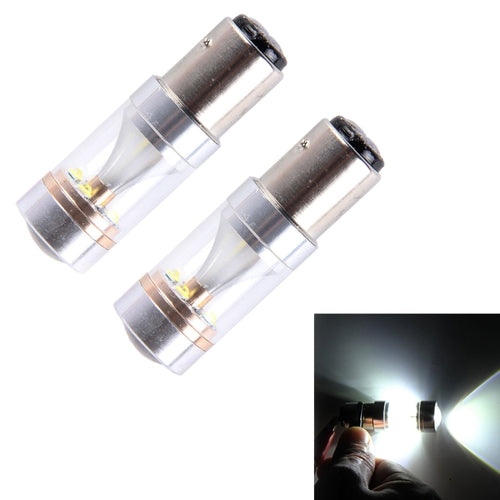 2 PCS 1157/BAY15D 30W 350 LM 6000K White Light 6 LED CREE Canbus Car Brake Light Bulb, DC 12V - HoMEdemic™ 