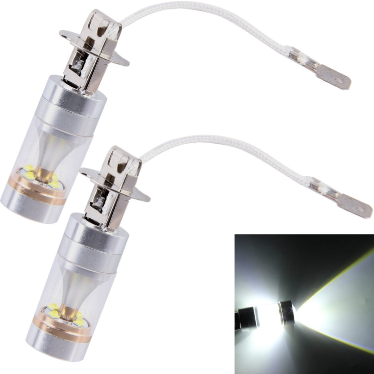 2 PCS H3 30W 350 LM 6000K White Light CREE 6 LED Car Fog Light Bulb, DC 12V, H3 - HoMEdemic™ 