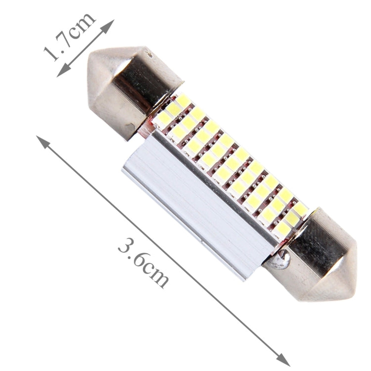 2 PCS DC 12V 6W 36MM Bicuspid Car Door Lamps Registration Mark light Dashboard Dome Door Lights LED Reading Lamp with 27 LED SMD 3014 Lights White, 36MM - HoMEdemic™ 