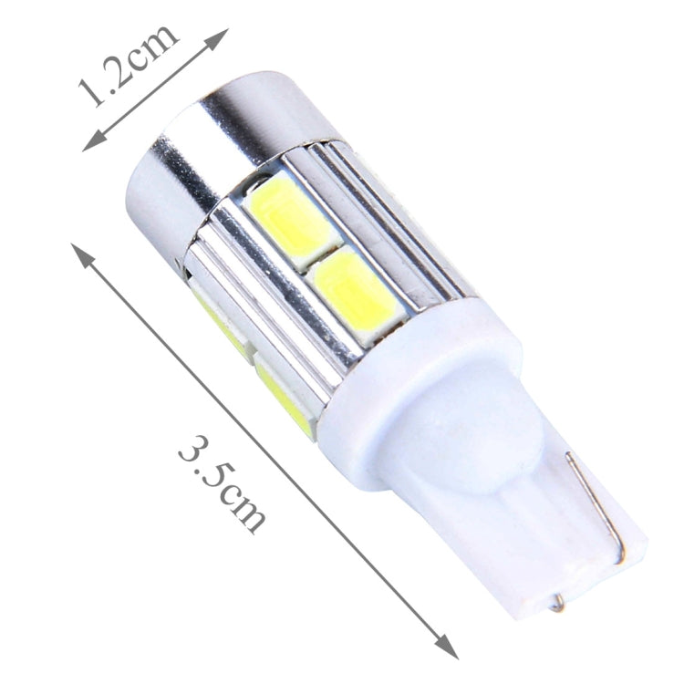 2 PCS T10 6W White Light 10 SMD 5630 LED Car Clearance Lights Lamp, DC 12V, 10 SMD 5630 LEDs - HoMEdemic™ 