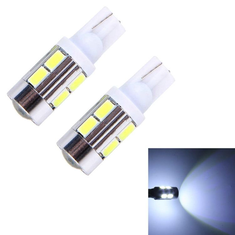 2 PCS T10 6W White Light 10 SMD 5630 LED Car Clearance Lights Lamp, DC 12V, 10 SMD 5630 LEDs - HoMEdemic™ 