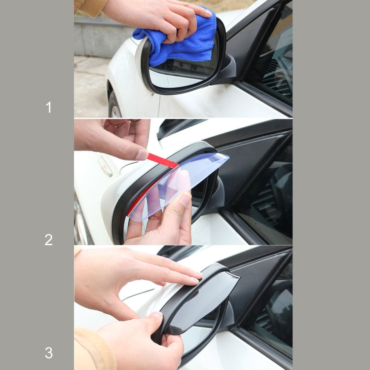 1 Pair Car Rearview Mirror Rain Blades Car Back Mirror Eyebrow Rain Cover Car Rearview Mirror Eyebrow Covers Flexible Protection Rainproof Decoration Accessories, 3R-2101 - HoMEdemic™ 