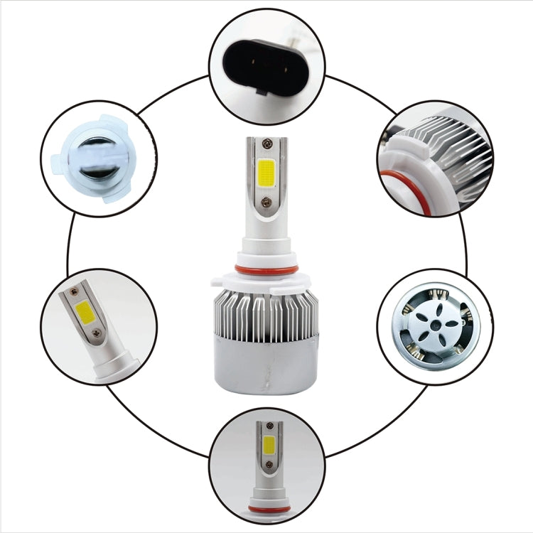2 PCS C9 9006 18W 1800LM 6000K Waterproof IP68 Car Auto LED Headlight with 2 COB LED Lamps, DC 9-36V, 9006 - HoMEdemic™ 