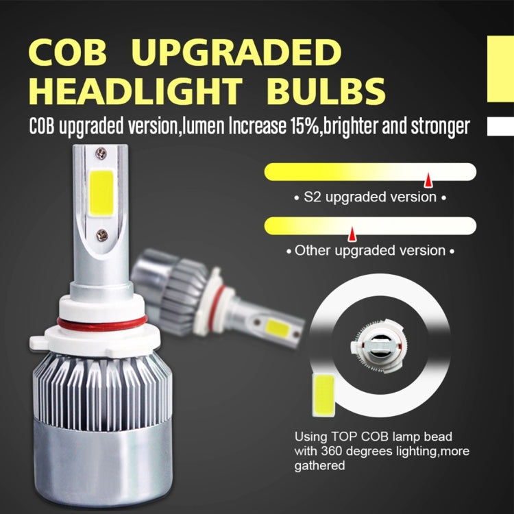 2 PCS C9 9006 18W 1800LM 6000K Waterproof IP68 Car Auto LED Headlight with 2 COB LED Lamps, DC 9-36V, 9006 - HoMEdemic™ 