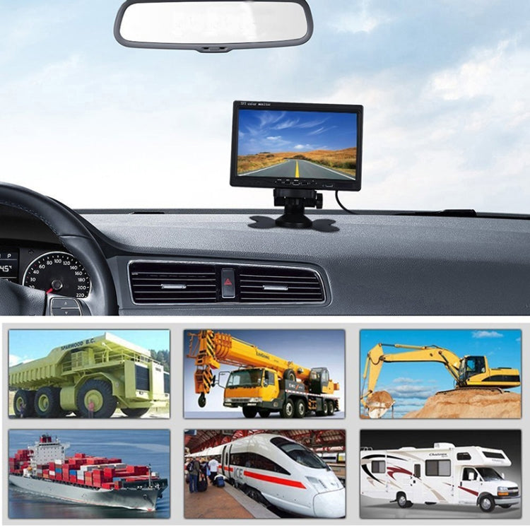 F0505 7 inch HD Car Dual Camera Rearview Mirror Monitor, with 2 x 10m Cable, Dual Camera - HoMEdemic™ 
