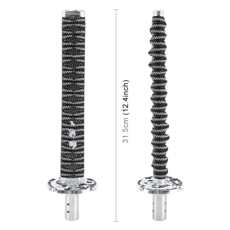 Universal Samurai Shape Manual or Automatic Gear Shift Knob, Length: 31.5cm