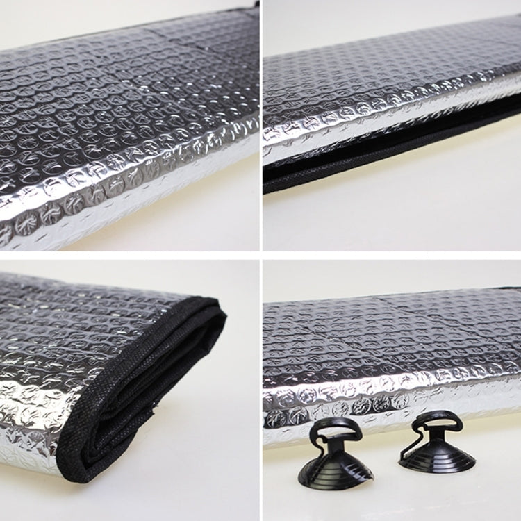 Silver Aluminum Foil Sun Shade Car Windshield Visor Cover Block Front Window Sunshade UV Protect, Size: 130 x 60cm, 130 x 60cm - HoMEdemic™ 