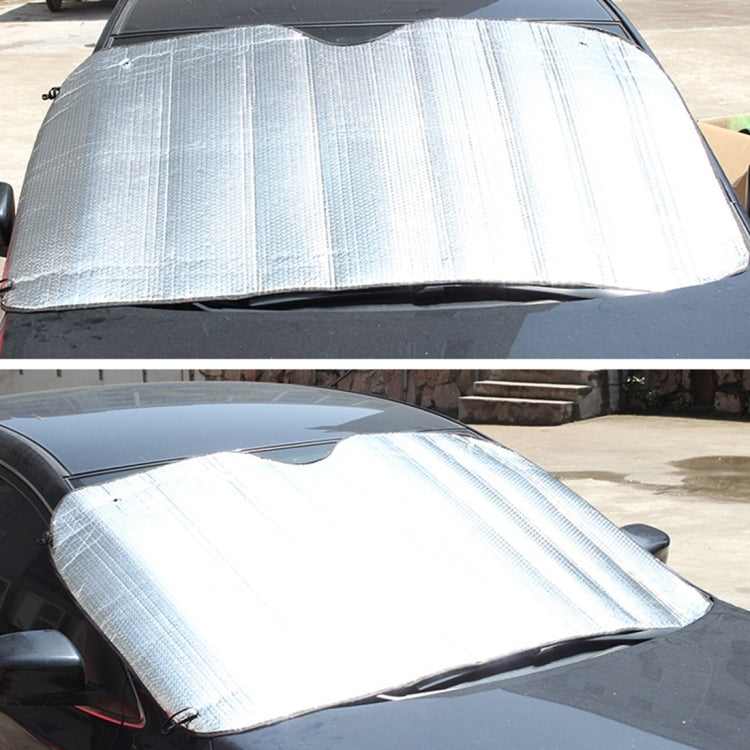 Silver Aluminum Foil Sun Shade Car Windshield Visor Cover Block Front Window Sunshade UV Protect, Size: 130 x 60cm, 130 x 60cm - HoMEdemic™ 