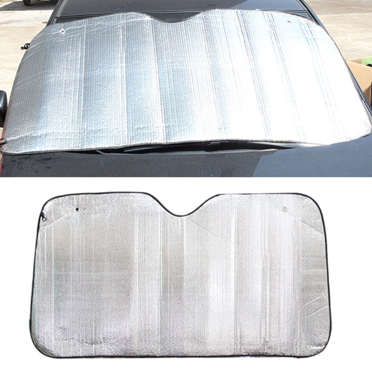 Silver Aluminum Foil Sun Shade Car Windshield Visor Cover Block Front Window Sunshade UV Protect, Size: 130 x 60cm, 130 x 60cm - HoMEdemic™ 
