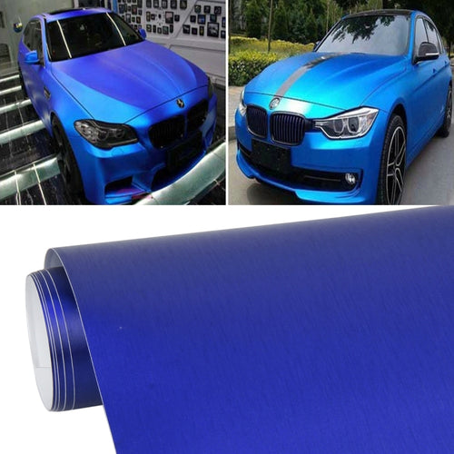 1.52 * 0.5m Waterproof PVC Wire Drawing Brushed Chrome Vinyl Wrap Car Sticker Automobile Ice Film Stickers Car Styling Matte Brushed Car Wrap Vinyl Film - HoMEdemic™ 