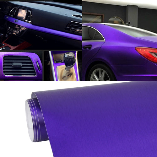 1.52 * 0.5m Waterproof PVC Wire Drawing Brushed Chrome Vinyl Wrap Car Sticker Automobile Ice Film Stickers Car Styling Matte Brushed Car Wrap Vinyl Film - HoMEdemic™ 