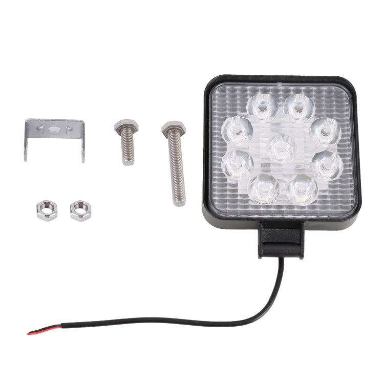 DC 10-30V 27W 2500LM 6000K Waterproof Vehicle Car Boat Marine External Work Lights Emergency Lights 30 Degrees Adjustable Spot Light LED Car Bulbs with 9 Intense Wafer LED Lights, Spot Light+27W - HoMEdemic™ 