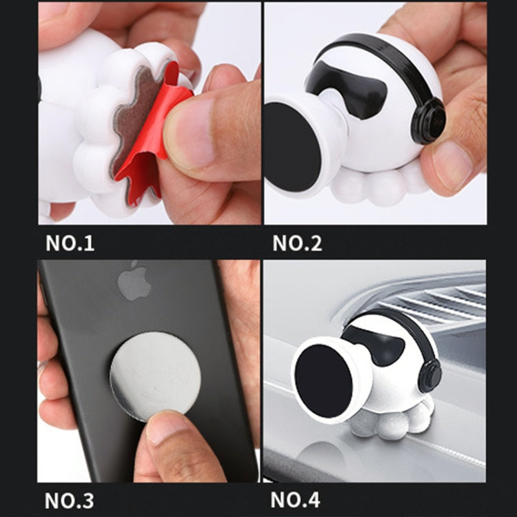 Car Octopus Shape Magnetic Mobile Phone Holder, Octopus Shape(White)