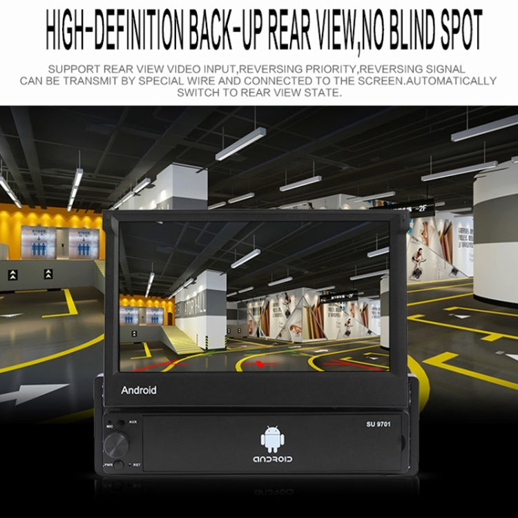 SU 9701 1GB+32GB 7 inch HD Foldable Universal Car Android Radio Receiver MP5 Player, Support FM & Bluetooth & TF Card & GPS & Phone Link & WiFi, 1GB+32GB - HoMEdemic™ 