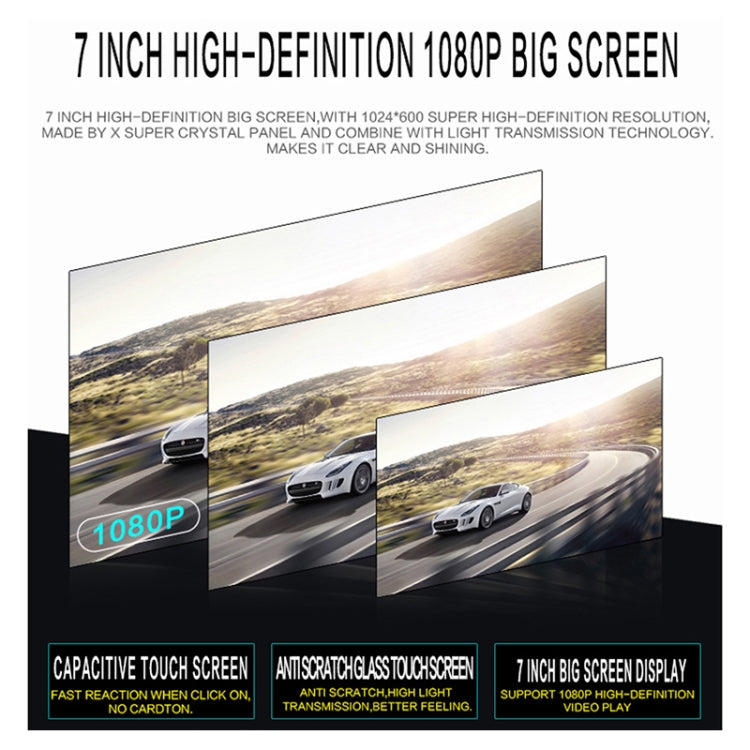 SU 9701 1GB+32GB 7 inch HD Foldable Universal Car Android Radio Receiver MP5 Player, Support FM & Bluetooth & TF Card & GPS & Phone Link & WiFi, 1GB+32GB - HoMEdemic™ 