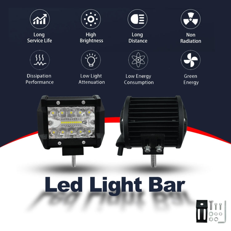 4 inch 15W 1500LM LED Strip Lamp Working Refit Off-road Vehicle Light Roof Strip Light, 4 inch 60W - HoMEdemic™ 