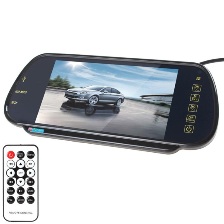 PZ-710 7.0 inch TFT LCD Car Rearview Mirror Monitor with Remote Control, Support Bluetooth / MP5 Player, PZ-710 - HoMEdemic™ 