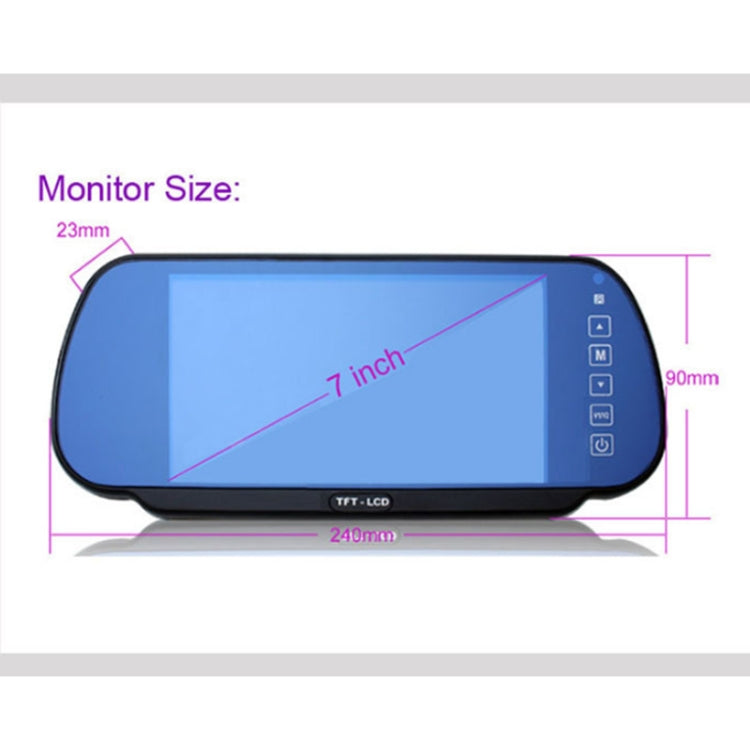 PZ-710 7.0 inch TFT LCD Car Rearview Mirror Monitor with Remote Control, Support Bluetooth / MP5 Player, PZ-710 - HoMEdemic™ 